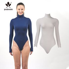 Round Neck Long Sleeved Brushed Warm Jumpsuit