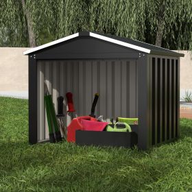 Metal Outdoor Small Storage Shed 3FT X 3FT, Steel Utility Tool Shed Storage House, Metal Sheds Outdoor Storage For Garden Patio Lawn,Black