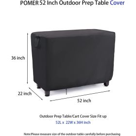 POMER Patio Prep Table Cover for 52 Inch Keter Unity XL Portable Outdoor Table,Waterproof Bar Covers for Outdoor Furniture