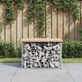 Patio Bench Gabion Design 24.8"x17.3"x16.5" Solid Wood Pine