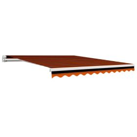 Awning Top Sunshade Canvas Orange and Brown 118.1"x98.4"