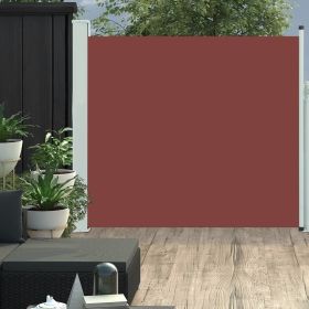 Patio Retractable Side Awning 66.9"x118.1" Brown