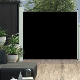 Patio Retractable Side Awning 39.4"x118.1" Black