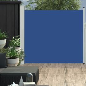 Patio Retractable Side Awning 66.9"x118.1" Blue