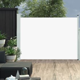 Patio Retractable Side Awning 47.2"x196.9" Cream