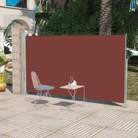 Patio Retractable Side Awning 71"x118" Brown