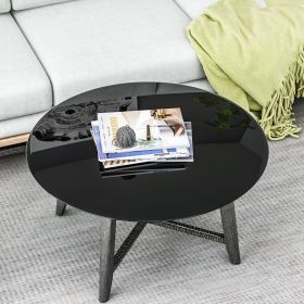 32" Inch Round Tempered Glass Table Top Black Glass 3/8 Inch Thick Beveled Polished Edge
