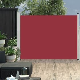 Patio Retractable Side Awning 66.9"x196.9" Red