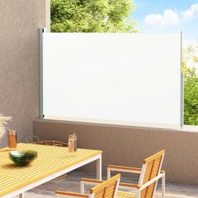 Patio Retractable Side Awning 78.7"x118.1" Cream