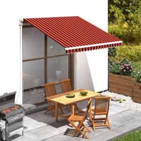 Awning Top Sunshade Canvas Orange & Brown 118.1"x98.4"