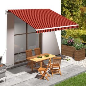 Awning Top Sunshade Canvas Orange & Brown 157.5"x118.1"