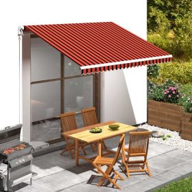 Awning Top Sunshade Canvas Orange & Brown 137.8"x98.4"