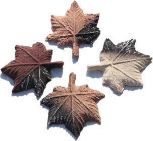 Ceramic Fire Maple Leaf, 4 pcs Gas Logs Decorative Maple Leaves for Bio Ethanol Stoves, Tabletop Fireplace, Most Types of Indoor or Outdoor Fire (Style: 4 pcs Maple Leaf)