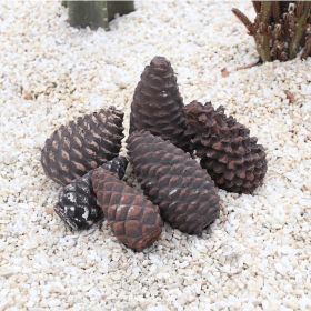 Ceramic Fire Maple Leaf, 4 pcs Gas Logs Decorative Maple Leaves for Bio Ethanol Stoves, Tabletop Fireplace, Most Types of Indoor or Outdoor Fire (Style: 6 pcs Pine Cones)