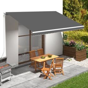 Awning Top Sunshade Canvas Anthracite 196.9"x118.1" (Color: Anthracite)