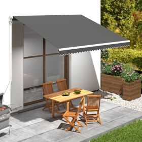 Awning Top Sunshade Canvas Anthracite 157.5"x118.1" (Color: Anthracite)