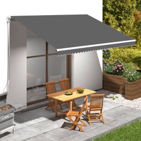 Awning Top Sunshade Canvas Anthracite 177.2"x118.1" (Color: Anthracite)