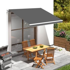 Awning Top Sunshade Canvas Anthracite 137.8"x98.4" (Color: Anthracite)