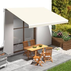 Awning Top Sunshade Canvas Cream 177.2"x118.1" (Color: Cream)