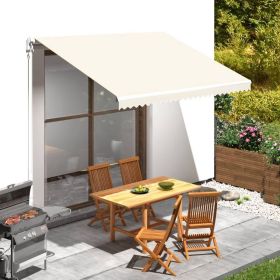 Awning Top Sunshade Canvas Cream 137.8"x98.4" (Color: Cream)