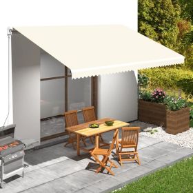 Awning Top Sunshade Canvas Cream 196.9"x118.1" (Color: Cream)